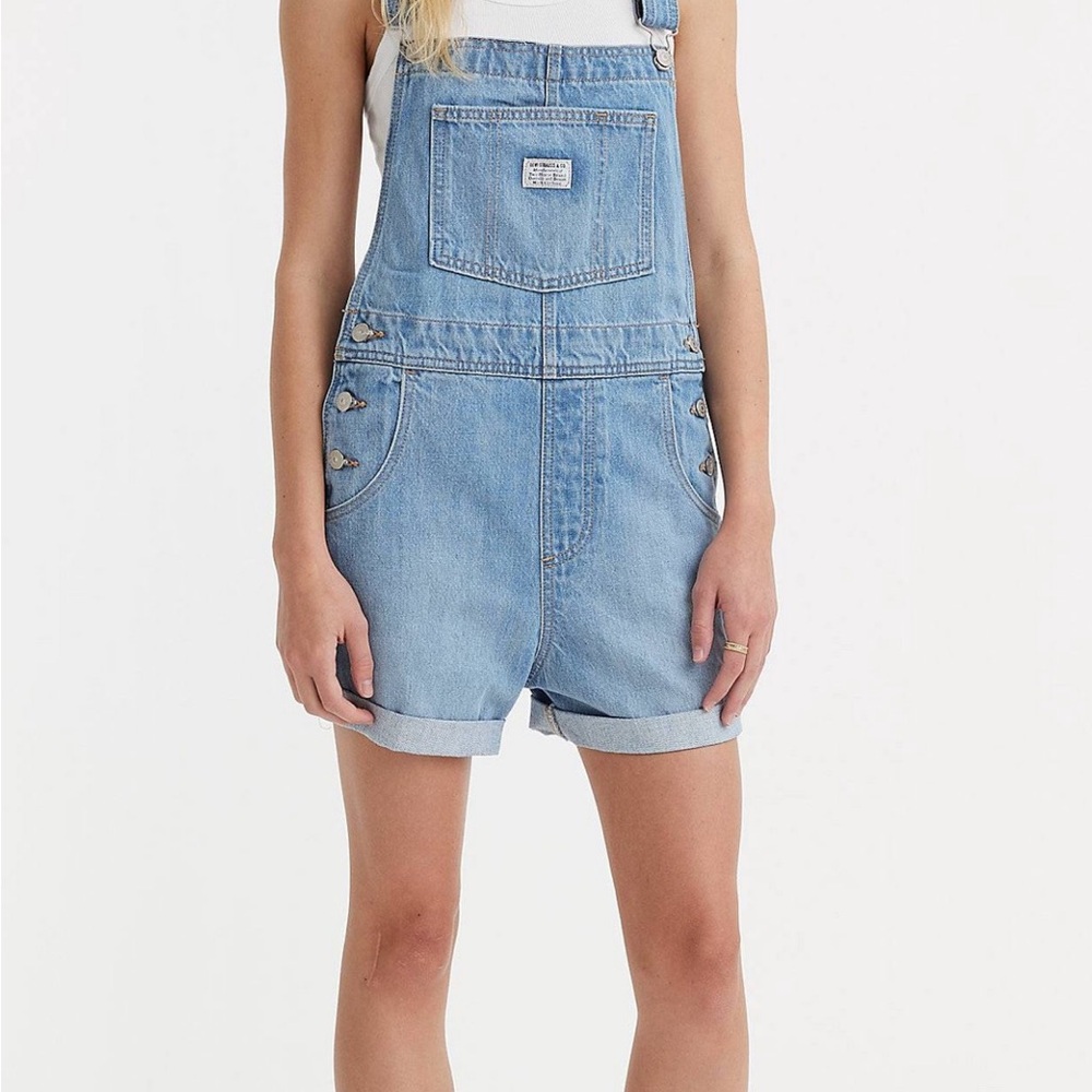 Levi's Blue Denim Overalls Classic Style